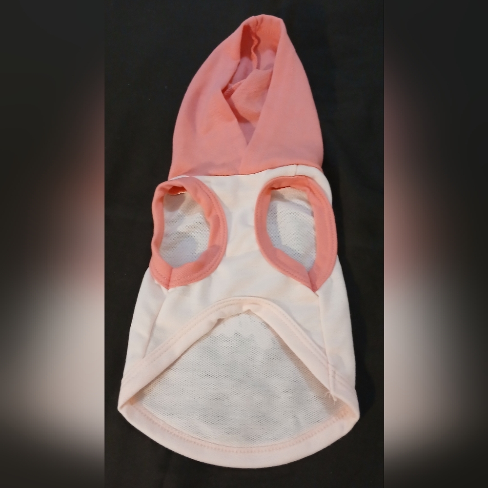 NWT Light Pink & Rose Small Pet Hoodie.